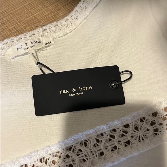 Rag & bone Rosie Muscle tank Top in white - Picture 6 of 9